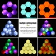thumbnail image 3 of Generic Lampe Murale Hexagonale LED RGB Intelligente Effet Coloré Contrôle Sonore 6 Pcs, 3 of 7