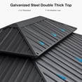 thumbnail image 2 of PURPLE LEAF 12' X 20' Patio Hardtop Gazebo Double Canopy Galvanized Steel Roof Outdoor Screened Aluminum Solarium Backyard, 2 of 6