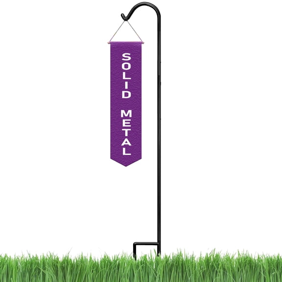 Ashman Online, Black Color, Shepherd Hook 92 inch in Height, 1/2-inch Thick, Solid Metal Single Piece Hook, Super Strong, Rust Resistant, Hanging Plant Baskets, Wind Chimes, Heavy Bird Feeders