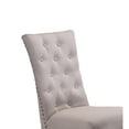 thumbnail image 2 of 5pc Gray Wood Dining Set with Light Gray Linen Fabric Seats, 2 of 6