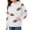 White, variant on CPNG Girls Hoodie Long Sleeve Hooded Sweatshirt with Football Print Fashionable Loose Casual Cozy Pullover Hoodie Tops