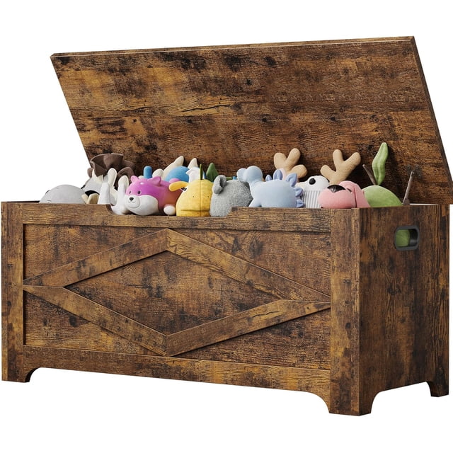 cm de Profundidade Madera Toy Almacenamiento Bench con Lift Top y Seguridad cm de Alturainge Moderno Style para Entryway cm de Profundidadormitorio Living Sala Supports 300 Lb y Easy to Assemble