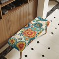 thumbnail image 2 of FKELYI Dining Bench Cover Anti-Dust Bench Seat Cushion Covers Bohemian Flower Print Stretchy Fabric Furniture Protector Slipcover for Bedroom Living Room, 2 of 7