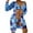 Blue, variant on yunLCZ Bikini Set for Women Two Piece Swimsuits Floral Print High Stretch 3 Piece Set Swimsuits Triangle Halter Tie Strap Bikini & Long Sleeve Cover Up