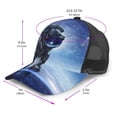 thumbnail image 2 of Disketp Astronauts Start Running Print Trucker Hat Men Women - Mesh Baseball SnapBack Cap, 2 of 7