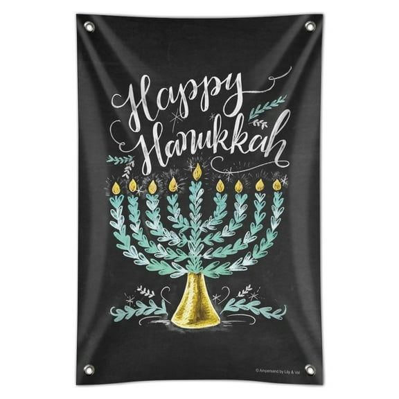 Happy Hanukkah Menorah Home Business Office Sign