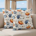 thumbnail image 5 of Pillow Covers 18x18 Set of 2, Fall Pumpkin Square Throw Pillow Covers for Couch/Sofa/Living Room, Thanksgiving Autumn Daisy Rustic Leaves Beige Decorative Soft Pillowcases for Couch Throw Pillows, 5 of 9