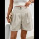 thumbnail image 4 of Pantalones Cortos de de Cintura Alta y Pierna con Bolsillos para Mujer, de Verano Albaricoque S, 4 of 7