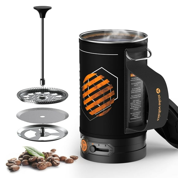 Hervidor eléctrico, cafetera francesa, 900 ml, Stoke