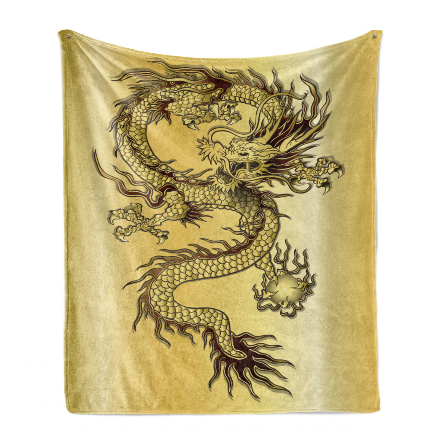 Superbe chinois vieille Collectibles Copper Dragon Head Clarion 53x8x5.5 cm 