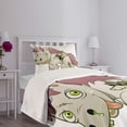 thumbnail image 5 of Ambesonne Zombie Quilted Bedspread Set 2 Pcs, Evil Unicorn Myth, Twin Size, Green Dried Rose, 5 of 6