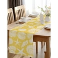 thumbnail image 2 of Burlap Table Runner 60 Inches Long, Yellow Ocean Starfish Shells Non-Slip Kitchen Table Runners for Dining Room Everyday Use Party Table Decorations Abstract Conches Corals, 2 of 9