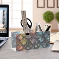 thumbnail image 4 of Water Droplets on Dragon Scales Acrylic Pencil Pen Holder Cup 4 Compartments Desktop Organiser 7.87"x2.78"x3.54", 4 of 7