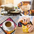 thumbnail image 4 of Colorful Rainbow Tie Dye Spiral Pattern Kitchen Oven Mitt and Pot Holder Sets 4 Pcs for Baking, Cooking and Grilling, Heat Resistant Up To 392 °F, 4 of 7