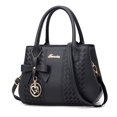 thumbnail image 1 of Bolso de mujer con textura de lazo en el hombro inclinado y gran capacidad con hilo de bordar, 1 of 6
