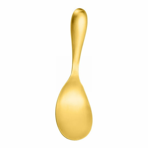 Cooking Spoon,Rice Scooper ,Large Serving Spoons for Buffet, Stainless Steel Cooking Spoon for Rice with Long Handle, Metal Kitchen Spoons for Cooking/Mixing/Baking, Serving Utensils(Gold)