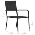 thumbnail image 4 of vidaXL Garden Dining Chairs 6 pcs Stackable Black Poly Rattan, 4 of 4
