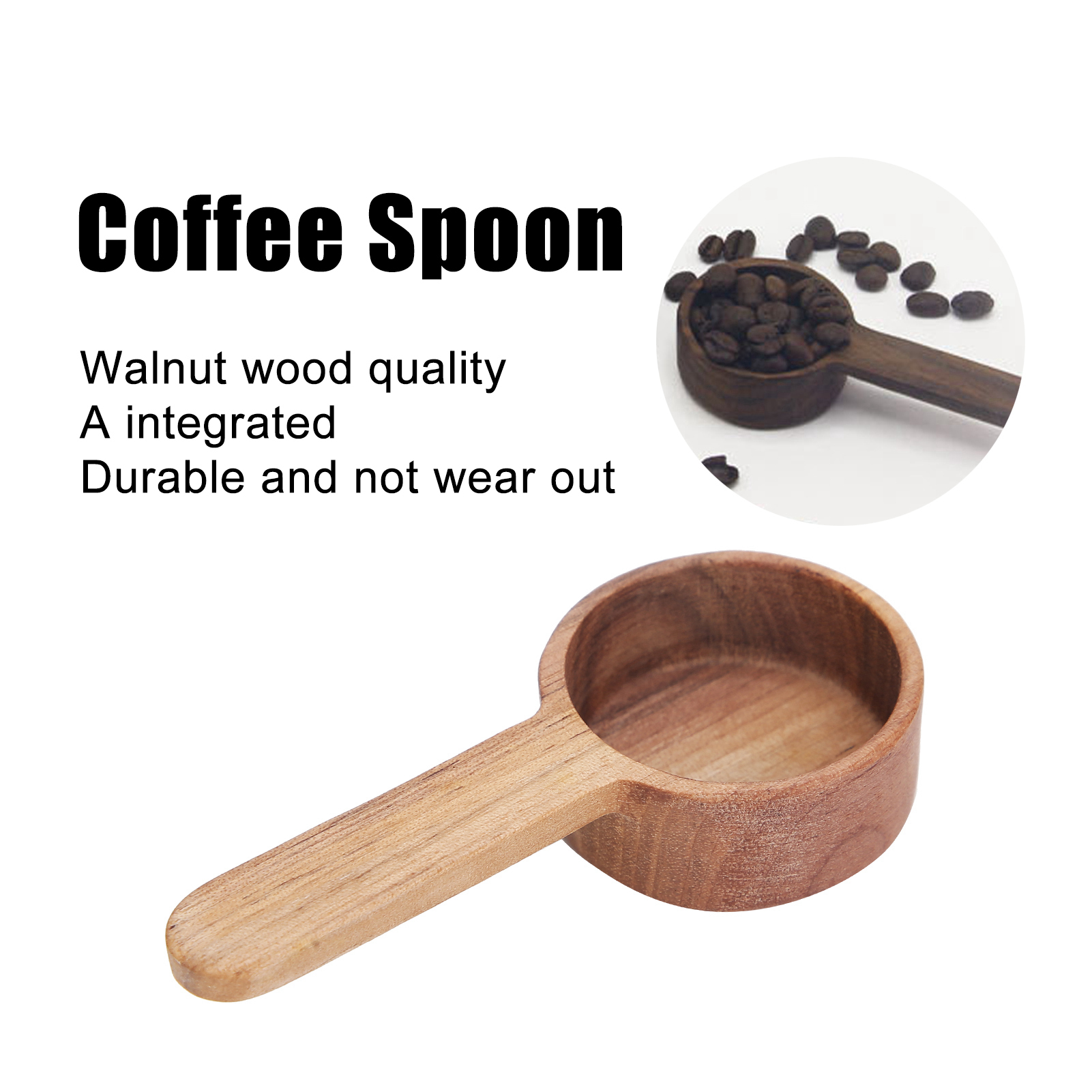 Cergrey Wooden Measuring Spoon, Measuring Tablespoon, Wooden Coffee