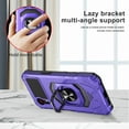 thumbnail image 4 of Compatible with Samsung Galaxy XCover 7 Case with Tempered Glass Screen Protector, Full-Body Protective, Magnetic Car Ring Holder Durable Cover Case & Fast USB-C Charger (Purple), 4 of 5