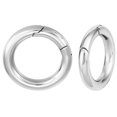 thumbnail image 1 of 2Pcs 304 Stainless Steel Spring Gate Rings Ring Stainless Steel Color 24x4mm, 1 of 4