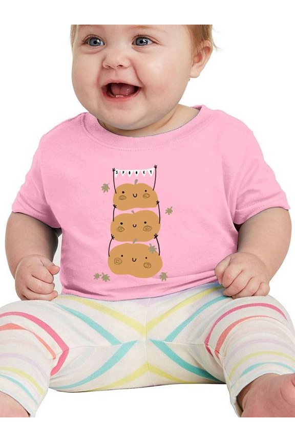 Funny Cute Pumpkin Stack T-Shirt Infant -Image by Shutterstock,  6 Months
