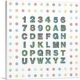 thumbnail image 1 of ARTCANVAS Fun Polka Dots Square Full Alphabet Canvas Art Print - Size: 36" x 36" (0.75" Deep), 1 of 9