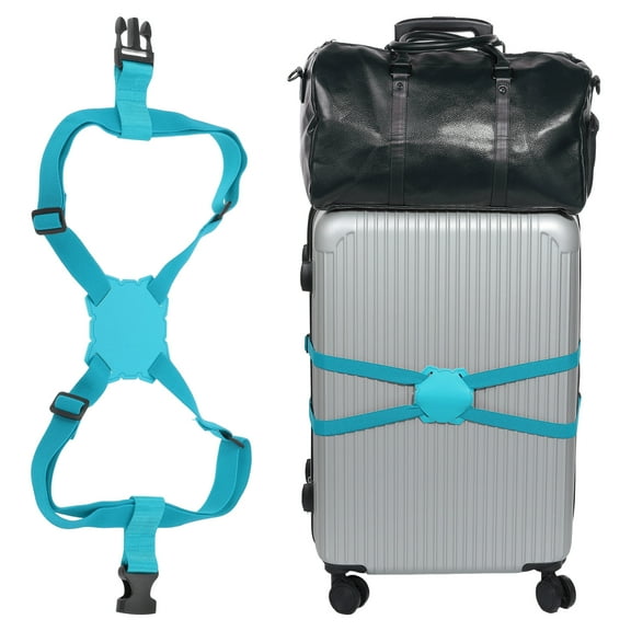 Uxcell Luggage Strap Bag Bungee Elastic Suitcase Adjustable Belt for Suitcases Add A Bag, Blue