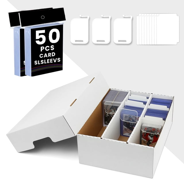 Caja de almacenamiento de tarjetas coleccionables BIU-BOOM PKMN de 3 filas, 2100 unidades
