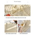 thumbnail image 5 of Women's Ruffled Mock Neck Long Sleeve Sweater, Lightweight Solid Hollow Jacquard Cozy Knit Pullover Base Top, Dressy Casual Fall Winter Outfits, 5 of 7