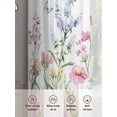 thumbnail image 6 of Spring Floral Sheer Curtains 84 Inch Length 2 Panels Set for Living Room/Bedroom, Colorful Watercolor Botanical Summer Semi Curtain Sheers Drapes Rod Pocket Curtains Window Treatment Set 52''x84''x2, 6 of 7