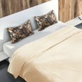 thumbnail image 5 of Yayeee Pillowcase Standard Size Set of 2 Satin Wrinkle Resistant Pillow Case, Metallic Flower, 5 of 8