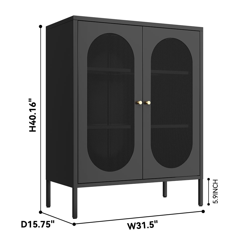 Fumedo Metal Cabinet,Metal Locker Storage Cabinet with 2 Doors and Adjustable Shelves