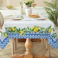 thumbnail image 4 of IPOHVUG Spring Floral Tablecloth Waterproof  Wildflower Grass Table Cloth Rectangle Stain Resistant  Washable Table Cover for Home Kitchen Dining Party Decoration (60×84 Inch), 4 of 6
