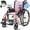 Pink, variant on VOCIC Ultra Lightweight Wheelchair for Adults, 23lb Portable Foldable Frame, Self-Propelled Wheelchairs for Seniors with Quick Release Wheels, Swing-Away Footrests, 300 lbs Capacity, Purple