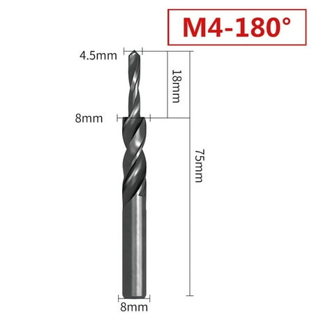 

90/180 Degree HSS Counterbore Spiral Step Drill Bit For Metal DrillingChamfering