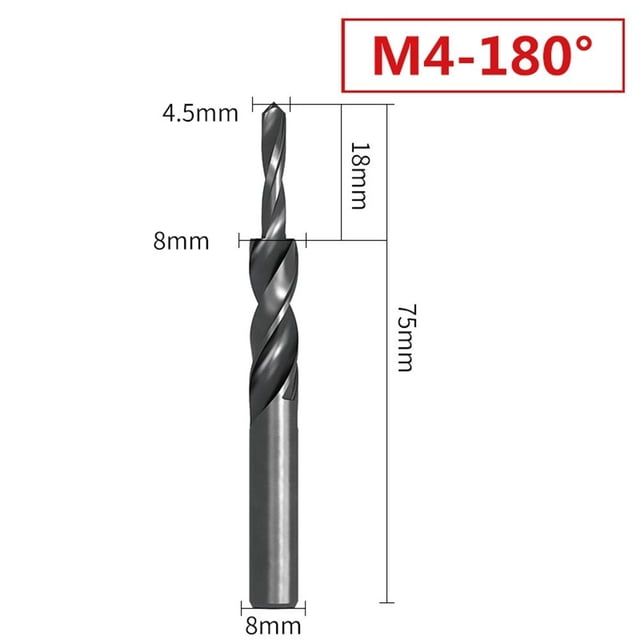 180 Degree HSS Counterbore Spiral Step Drill Bit for Metal DrillingChamfering