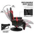 thumbnail image 4 of MoNiBloom Video Gaming Chair with Massage, Racing Gaming Chair with Bluetooth Speakers, Computer Chair with Adjustable Backrest and Footrest, Red, 4 of 11