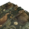 thumbnail image 3 of Yayeee Shower Curtain with Hooks 72"x72" Waterproof Fabric Bathroom Hanging Decor, Brown Floral Rabbits Pattern, 3 of 5