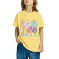 thumbnail image 4 of Frwgonr Boys Girls Tee Shirts Yellow Kids 100th Day of School T-Shirt Celebration Top 3-14, 4 of 5