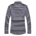 thumbnail image 3 of UVEASISHA Mens Lightweight Casual Shacket Flannel Plaid Shirts Fall Long Sleeve Button Down Shirt Jackets Cotton Soft Thin Jacket with Pocket 90% off Clearance Sale,Black,M, 3 of 3