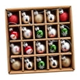 thumbnail image 3 of Juego surtido de 20 bolas navideñas colgantes de cristal resistente muñeco de nieve de colores, 3 of 9