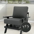 thumbnail image 5 of INTER HUT Urban Anvil 3 PCS Metal Outdoor Bistro Set, Bistro Table and Patio Chairs Set for 2, Black/Gray, 5 of 10