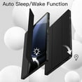 thumbnail image 5 of JETech Case for Samsung Galaxy Tab S9 FE+ / S9 FE Plus 12.4-Inch with S Pen Holder, Soft TPU Tri-Fold Stand Protective Tablet Cover, Support S Pen Charging, Auto Wake/Sleep (Black), 5 of 6