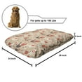 thumbnail image 2 of Birds Pet Bed, Doodled Chickens with Red Ducklips Scribbled Tails and Heart, Chew Resistant Pad for Dogs and Cats Cushion with Removable Cover, 24" x 39", Taupe Beige, by Ambesonne, 2 of 4