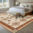 thumbnail image 4 of Large Area Rugs for Living Room Bedroom, Boho Geometric 8'x10' Rug Washable Carpet Runner Indoor Outdoor, Country Ethnic Nation Abstract Motifs Non Slip Floor Mats Rug for Kitchen, Patio, 4 of 8