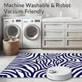thumbnail image 5 of ODIKA 2'x3' Machine Washable Non-Slip Area Rug, Exotic Hide Indigo Faux Zebra Blue High Traffic Rug, Blue, 296605, 5 of 7