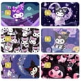 thumbnail image 2 of Sanrios Anime tarjeta pegatina cubierta Kuromi Hello Kittys película de dibujos animados funda de piel para tarjeta de débito de crédito pegatinas impermeables Diy calcomanía, 2 of 5