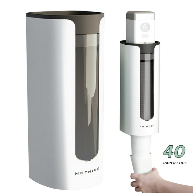 Disposable Cup Dispenser, Wall Mounted Water Cooler Cup Holder, Pull Type Cups Dispenser Fit 3oz