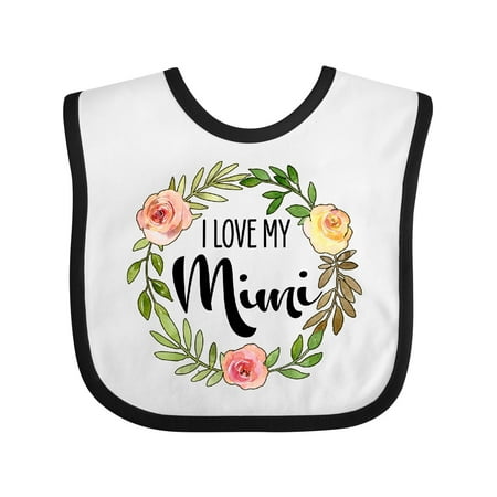 

Inktastic I Love My Mimi- Flower Circle Gift Baby Boy or Baby Girl Bib