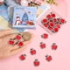 thumbnail image 3 of 1 caja de 30 dijes de manzana de metal con diamantes de imitación, de aleación esmaltada, con forma de fruta roja., 3 of 6